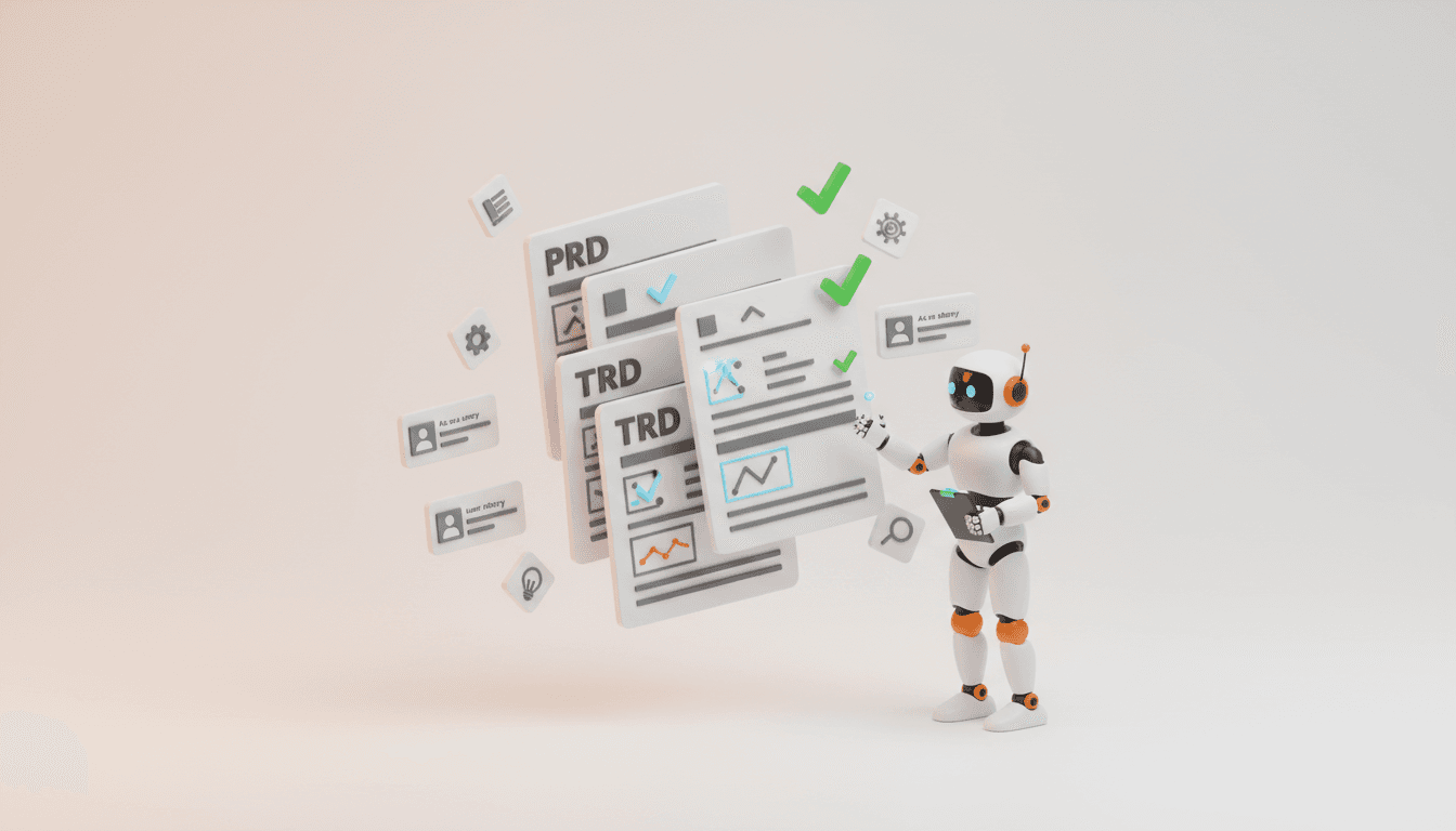 Professional document with structured requirements and user stories